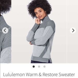 Lululemon warm and restore sweater